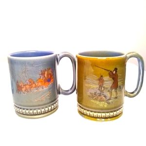 Two vintage irish porcelain mugs